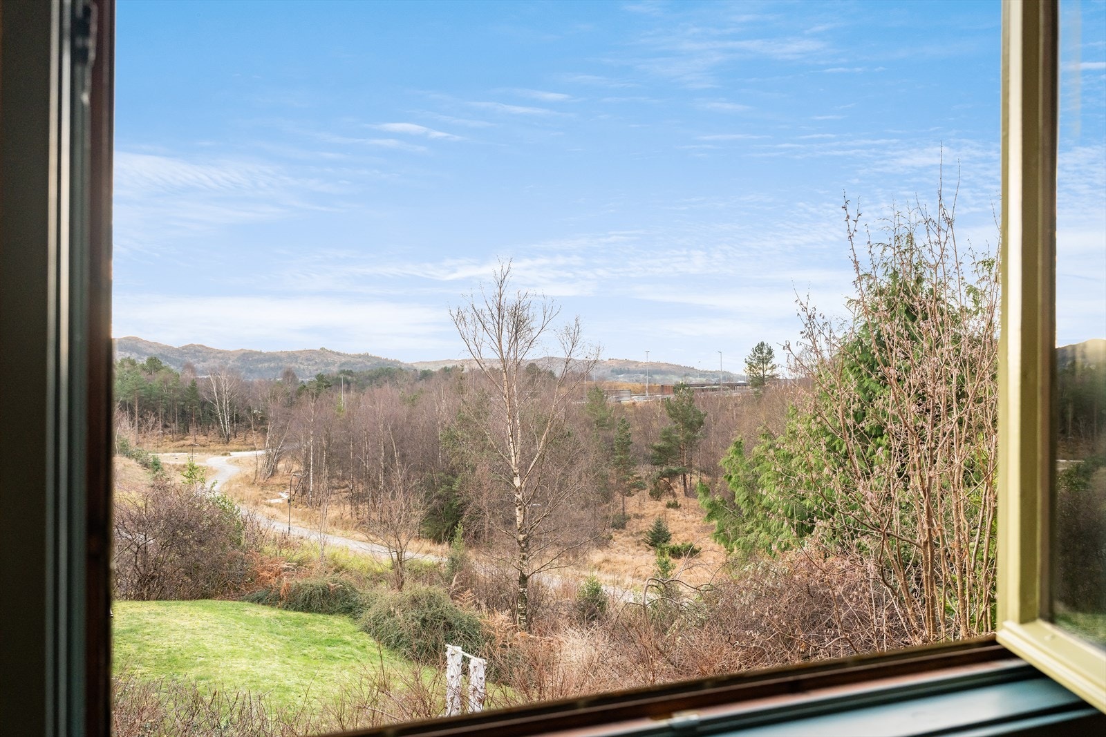 Flere vindusflater har herlig naturlandskap utsikt Galleribilde