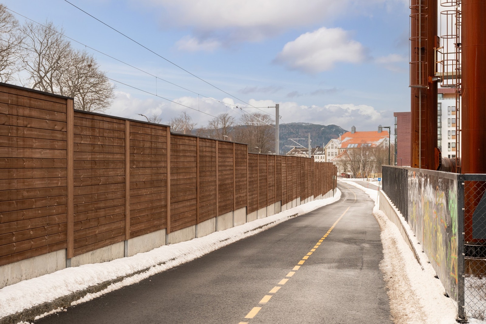 Sykkelvei er etablert rett utenfor døren Galleribilde