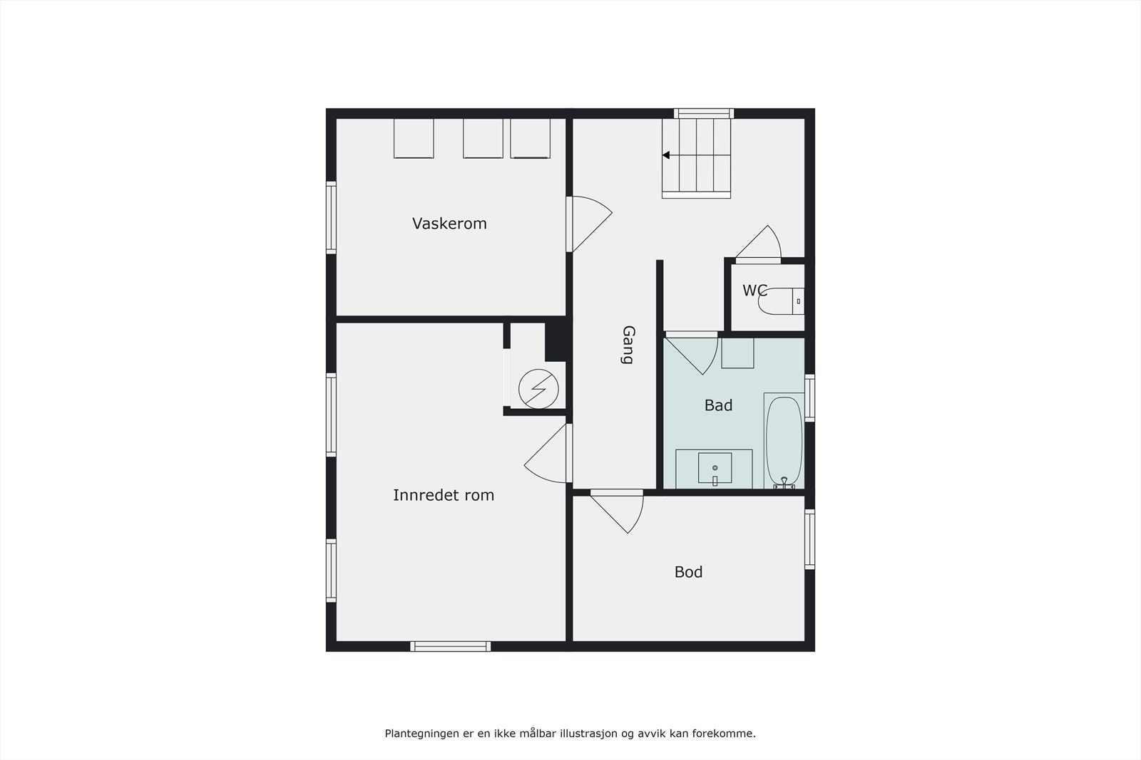 Plantegning underetasje Galleribilde