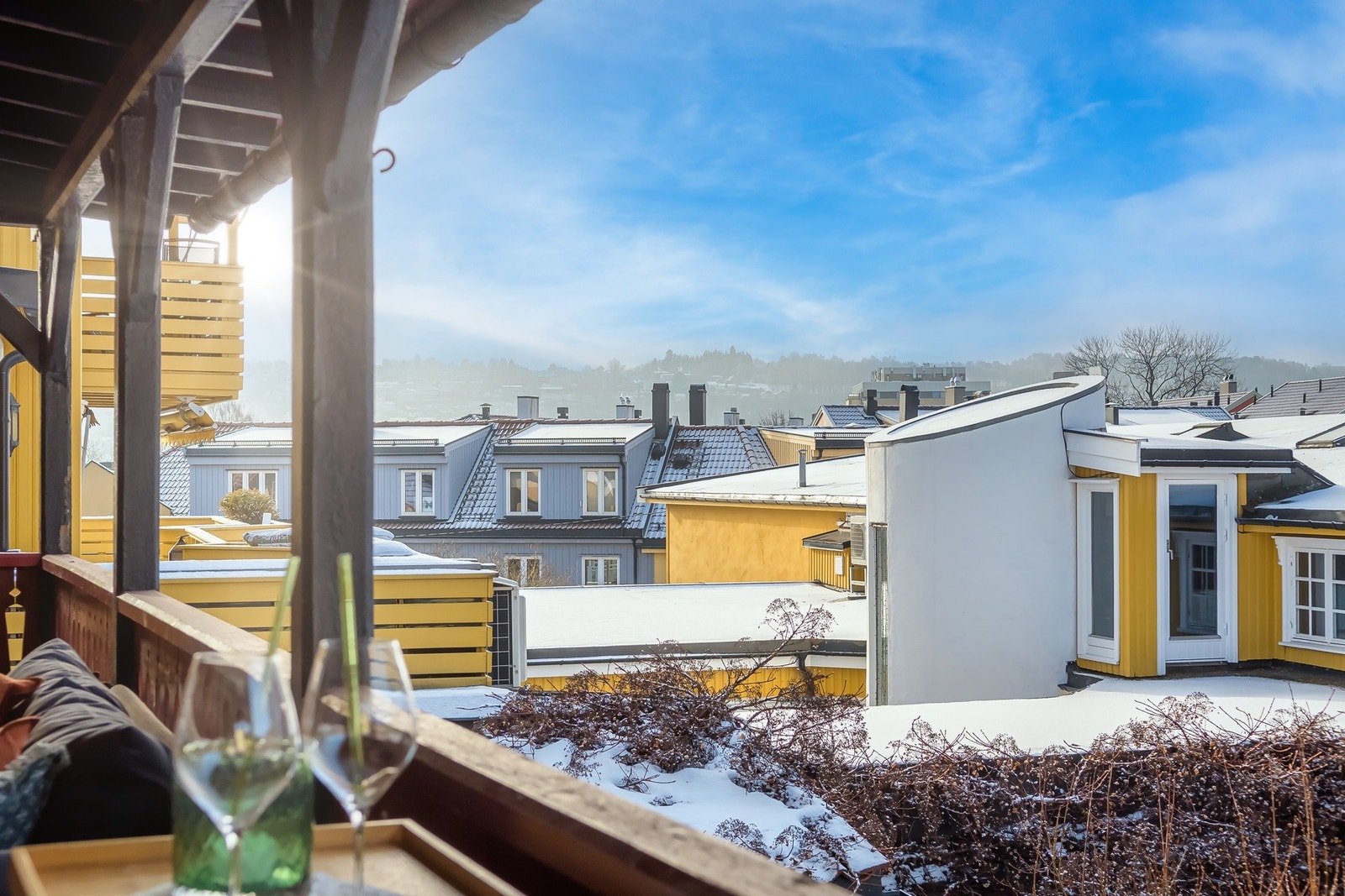 Flott utsikt mot bl.a Ekeberg. Galleribilde