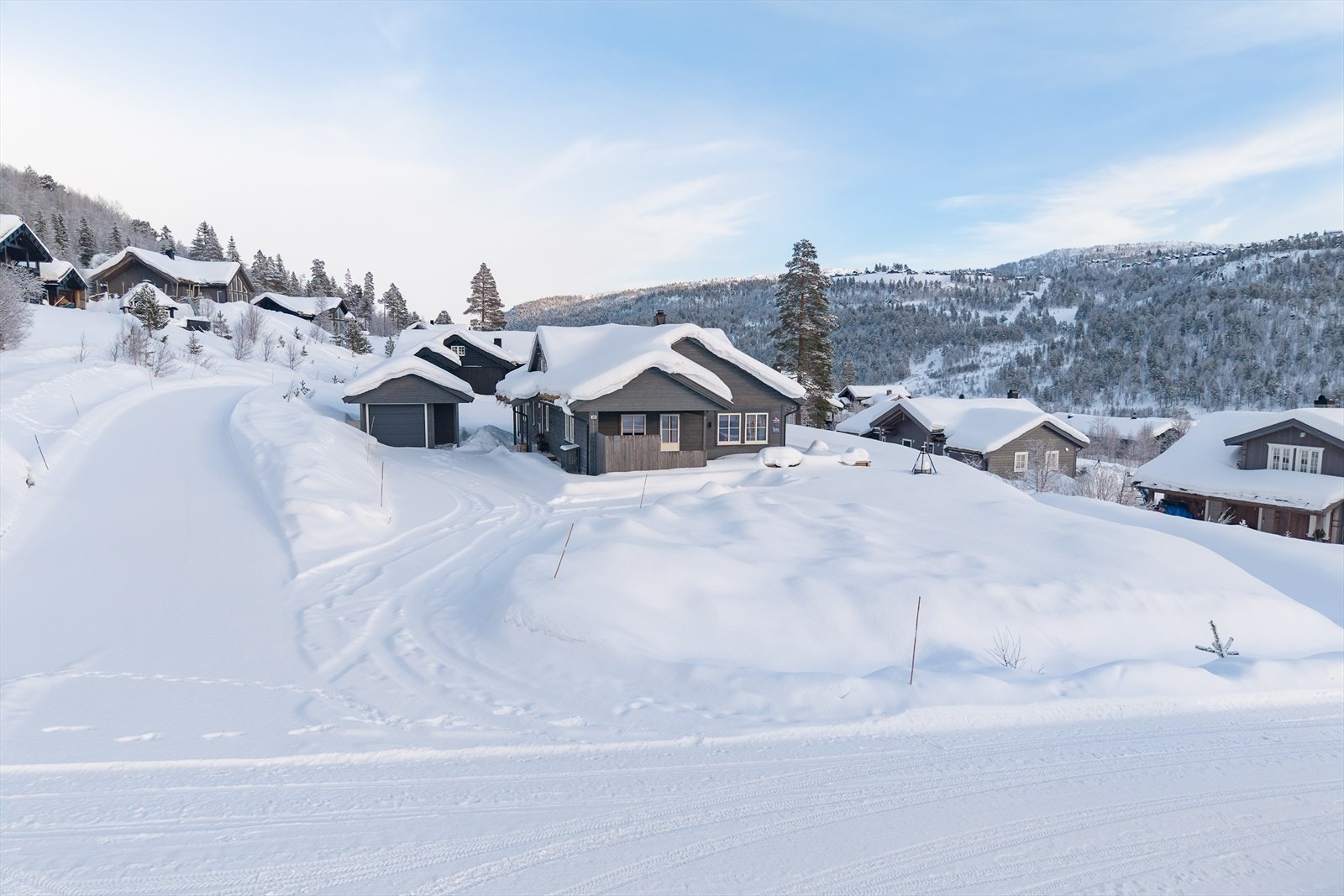 Parkering i garasje og biloppstillingsplasser på tomt Galleribilde