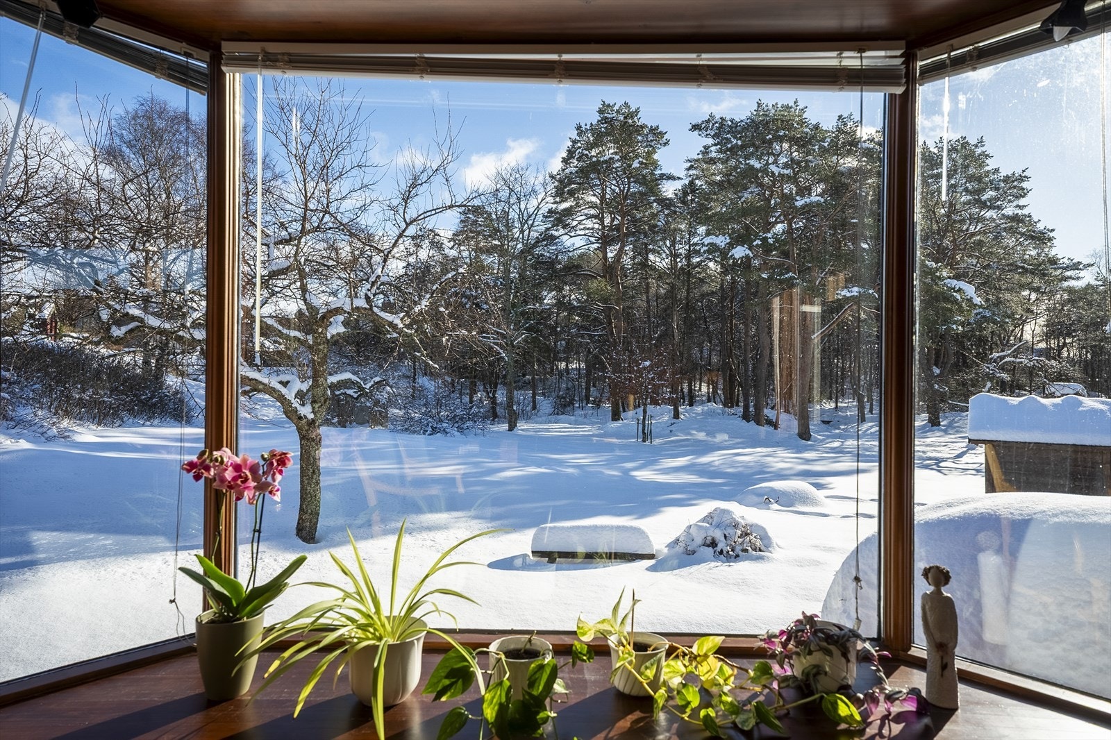 Fint utsyn mot hagen og friområdet. Galleribilde