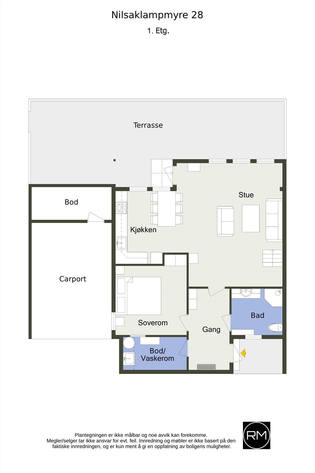 Planskisse 1. etasje Galleribilde