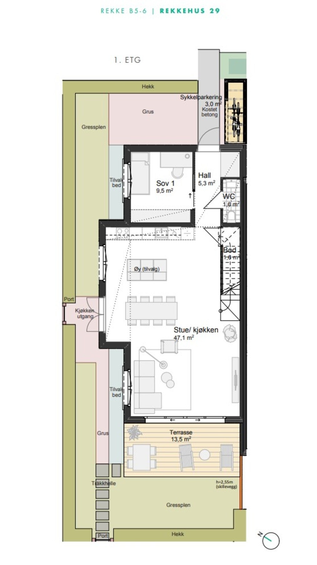 1. etasje med utgang til terrasse og hage Galleribilde