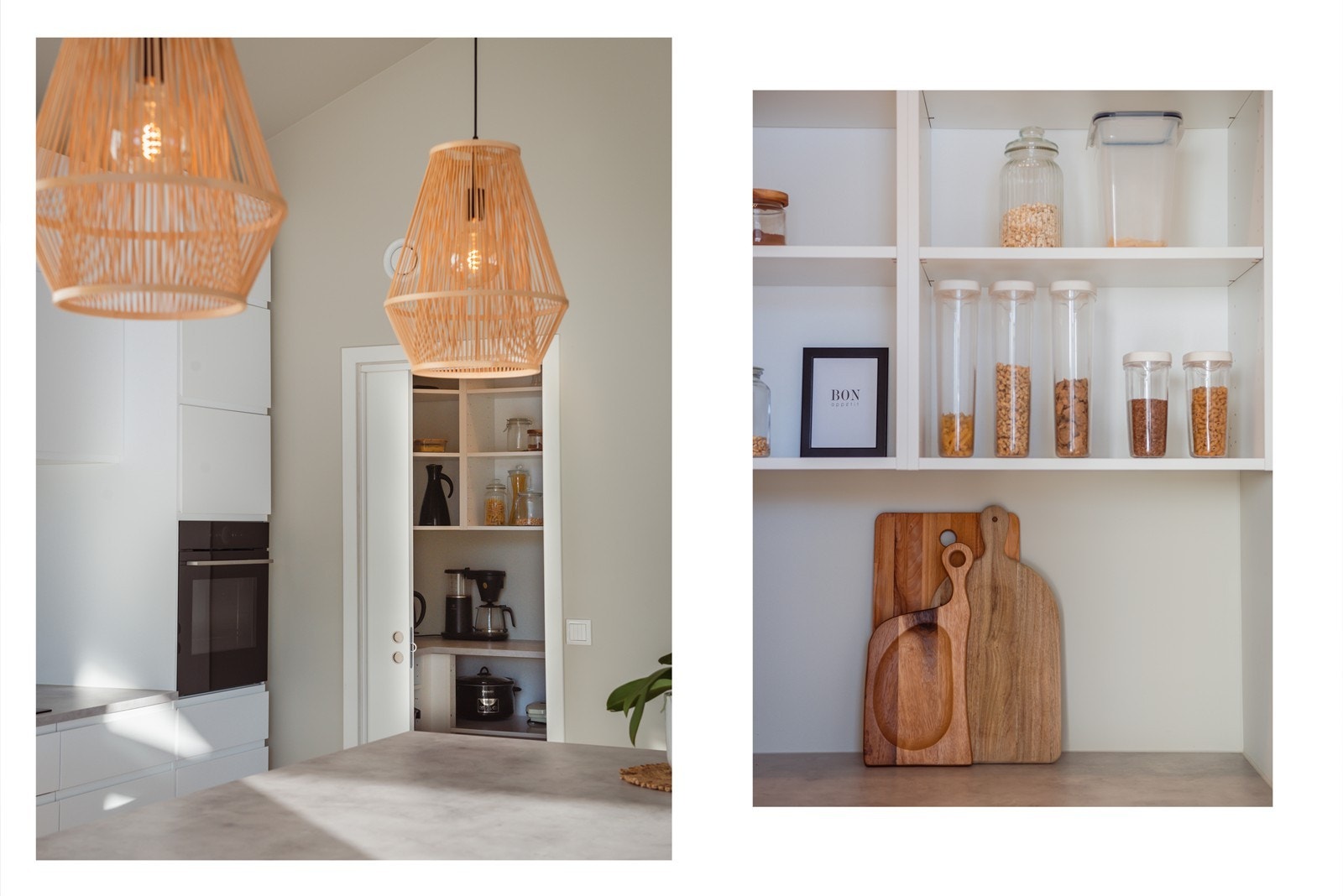 Spiskammers som både er praktisk, ryddig og stilrent. Galleribilde