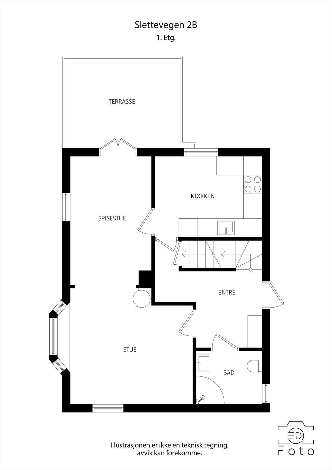 Planløsning hovedetasje Galleribilde