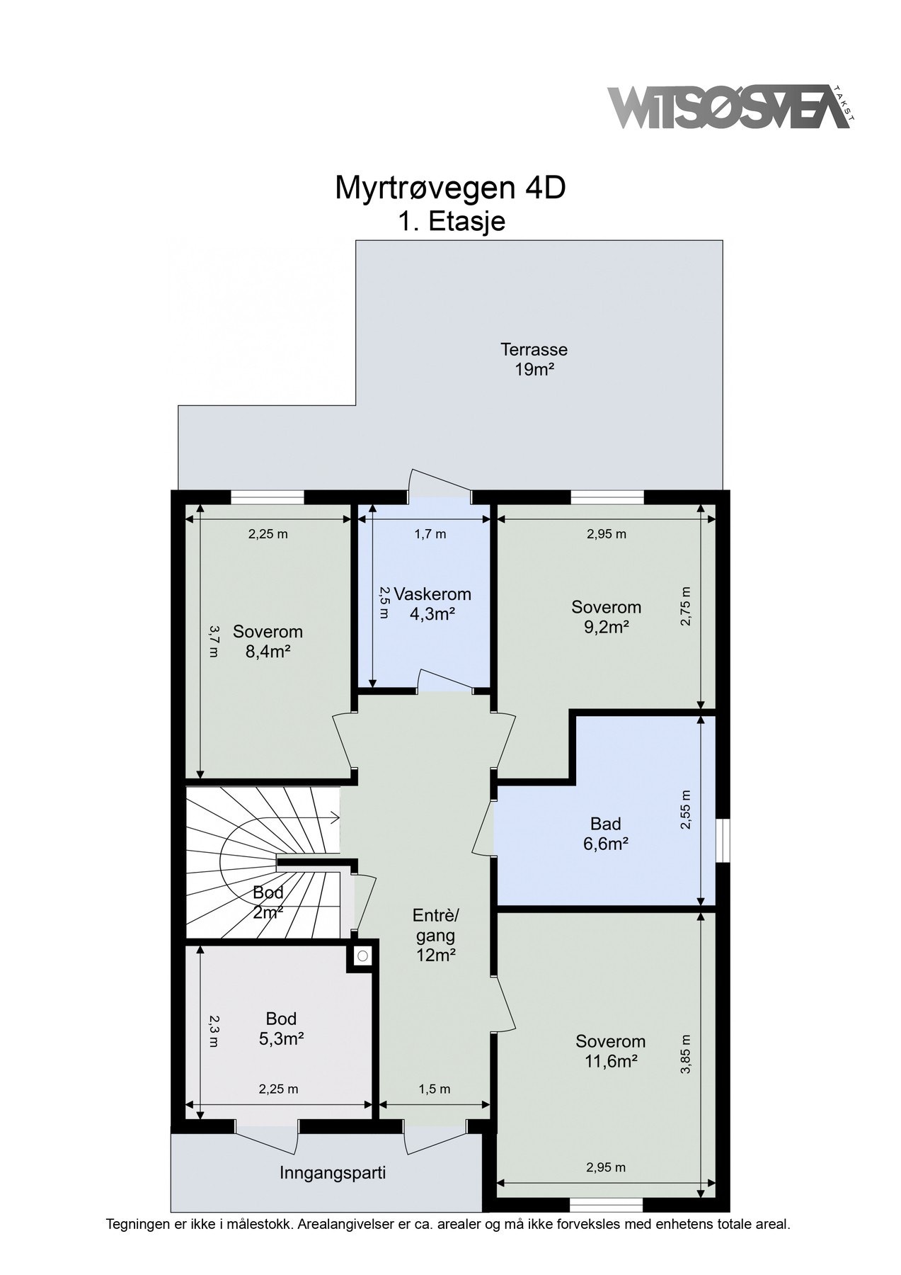 Planskisse 1. etasje. Galleribilde