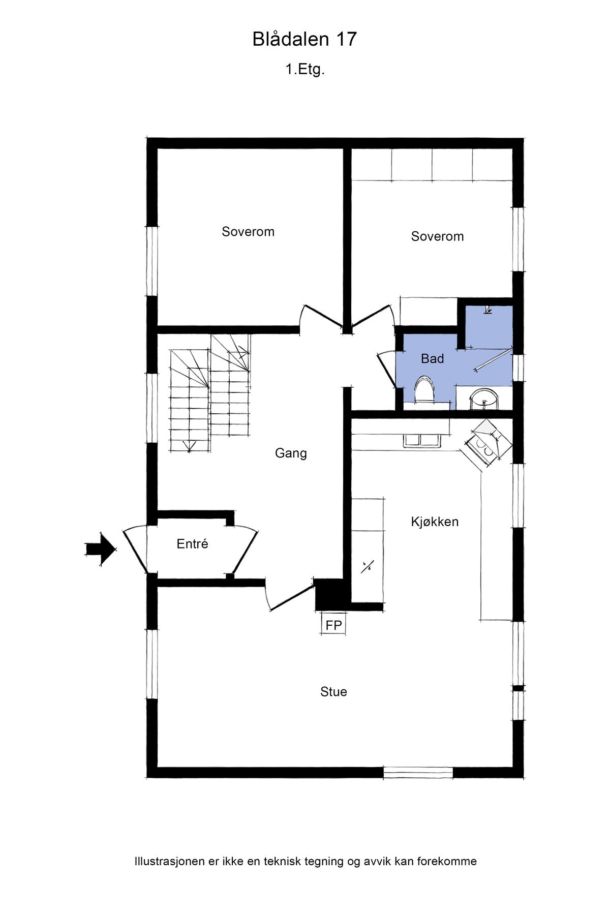 Plantegning 1. etasje. Galleribilde