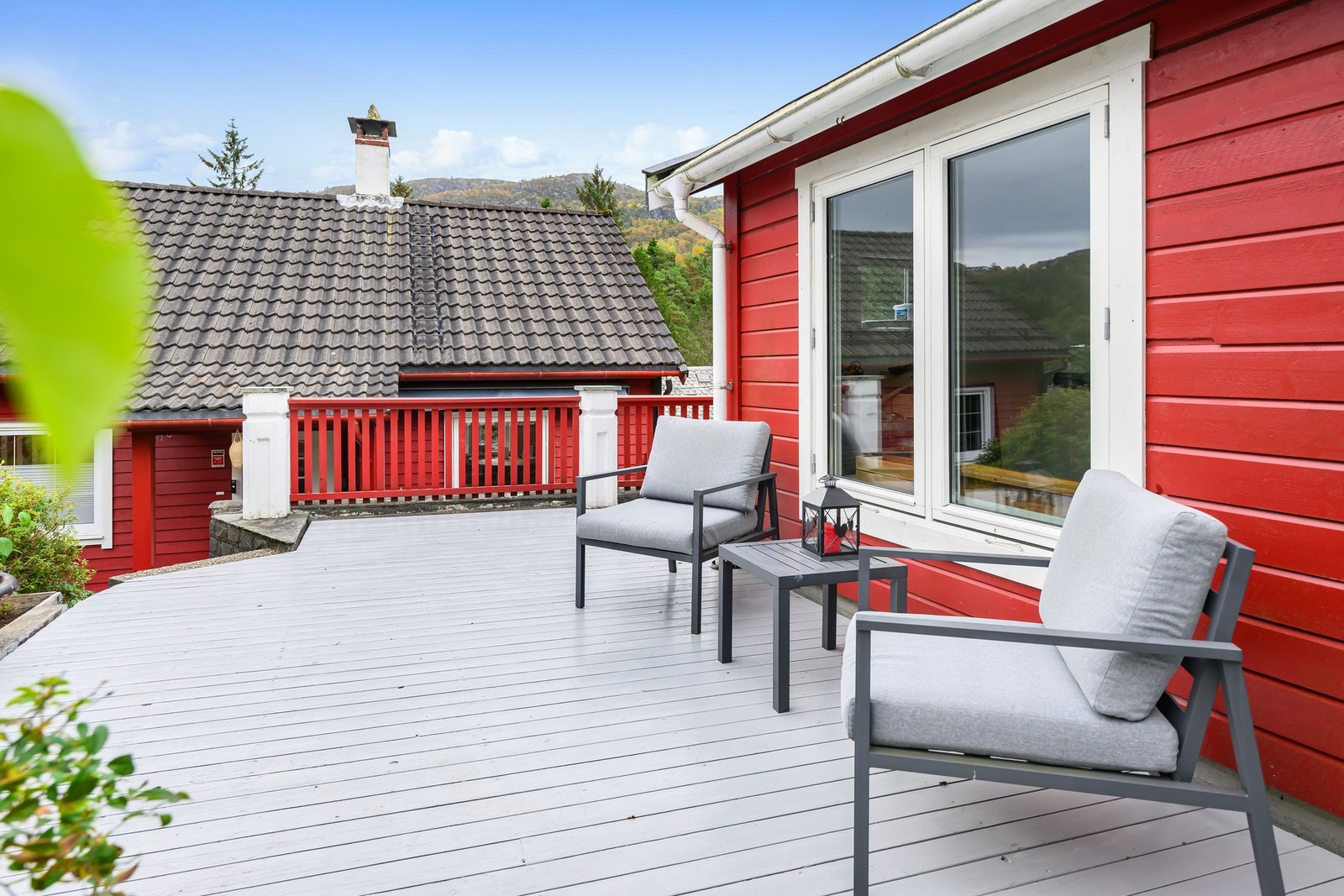 Terrassene har areal på hele 52,3 m² totalt. Galleribilde