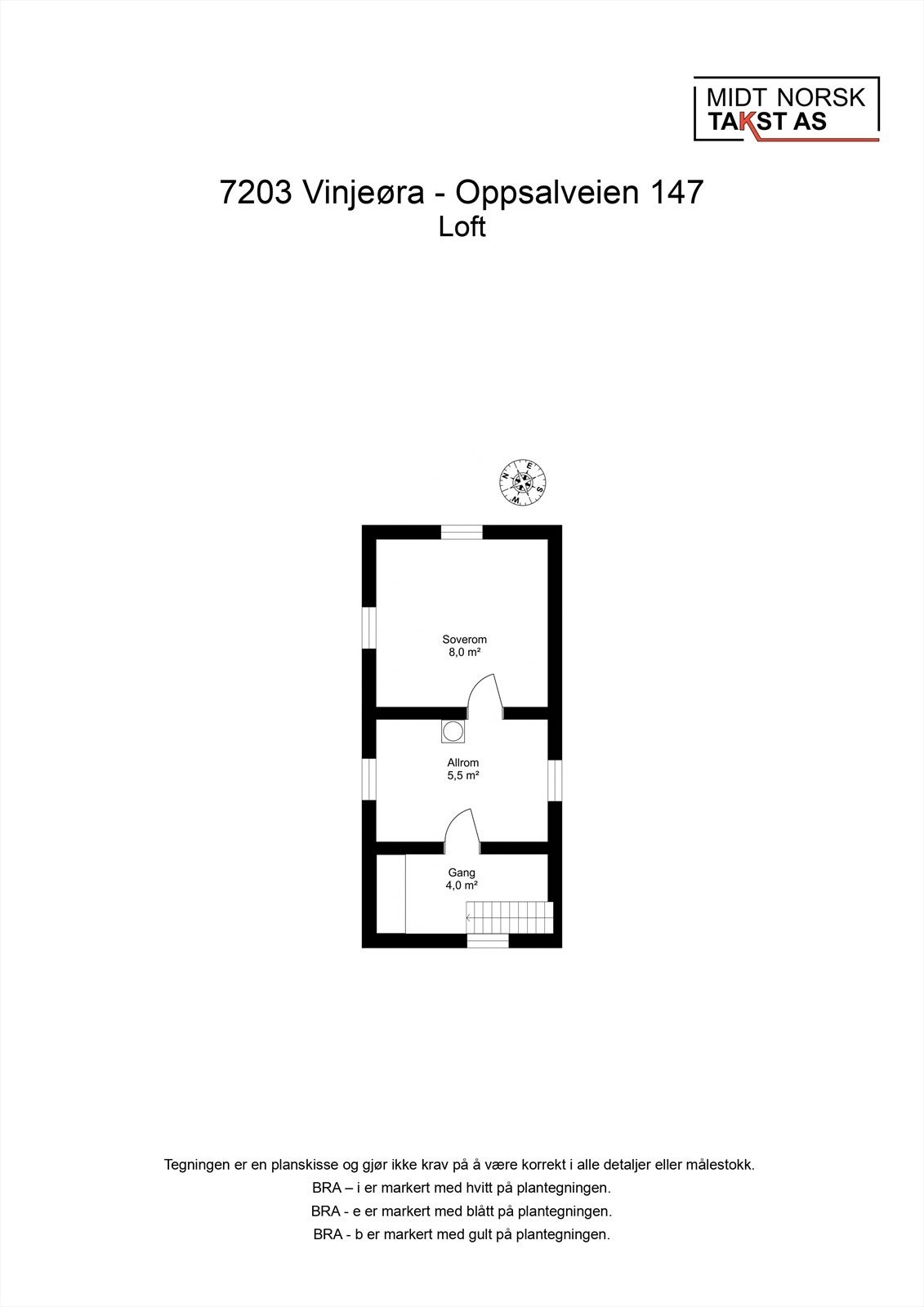Plantegning loft Galleribilde