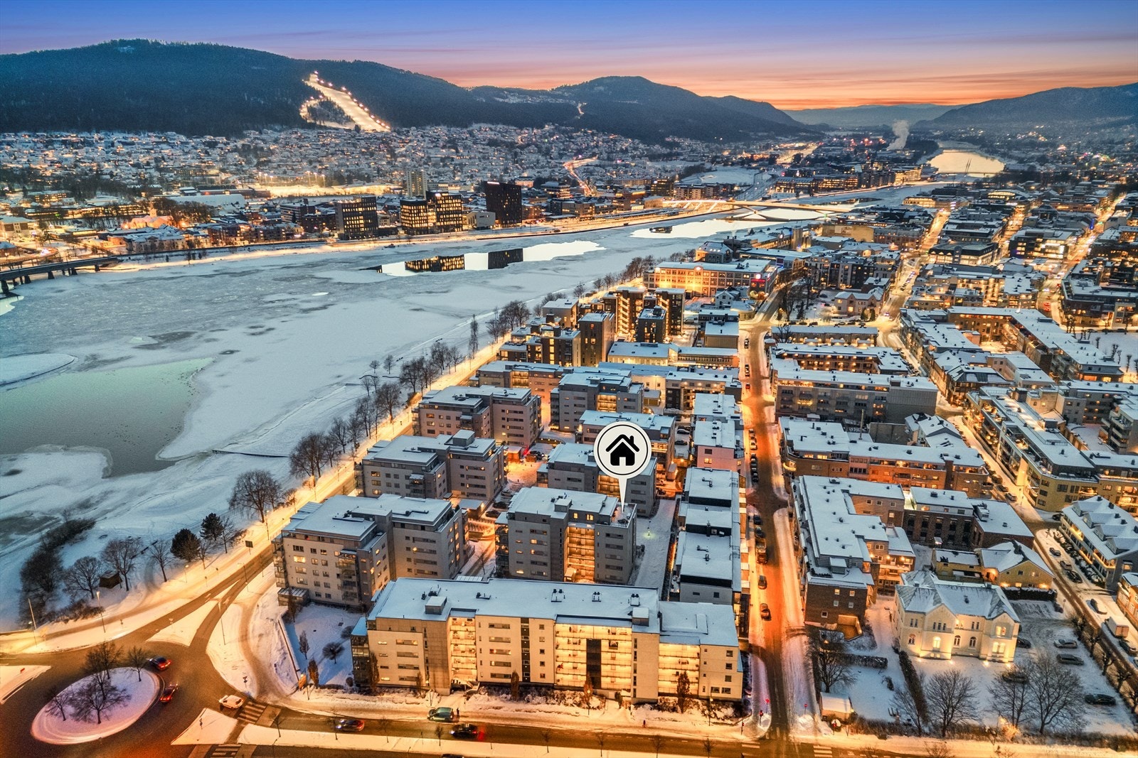 Sankt Halvards gate 1L har en meget sentral og attraktivt beliggenhet på Bragernes/Brakerøya. Galleribilde