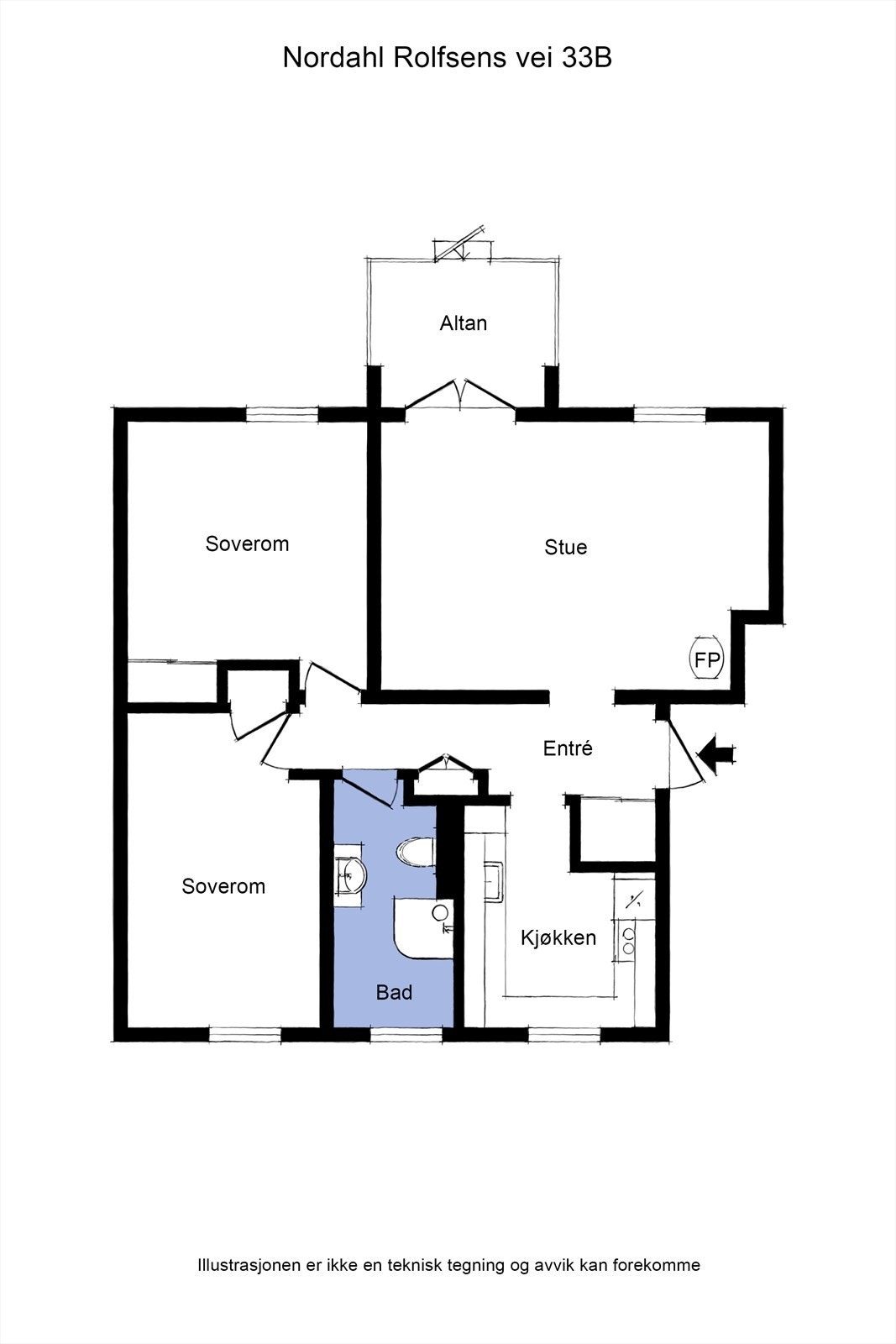 Planskisse Galleribilde