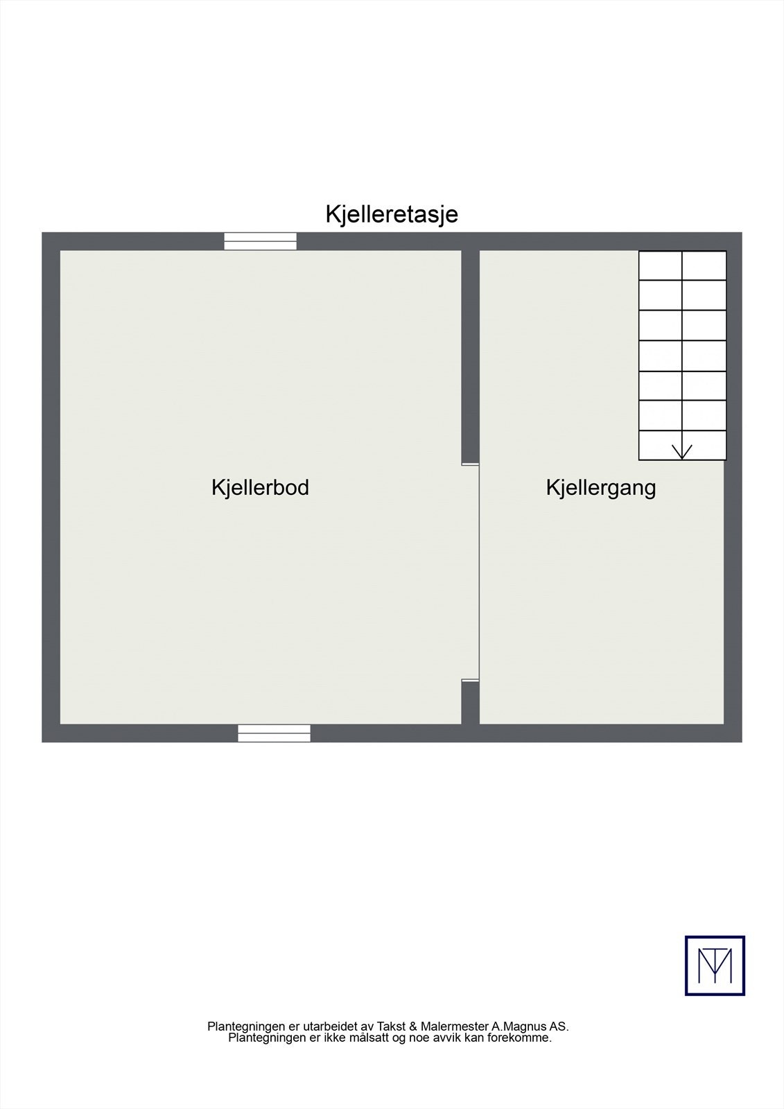 Plantegning kjeller. Galleribilde