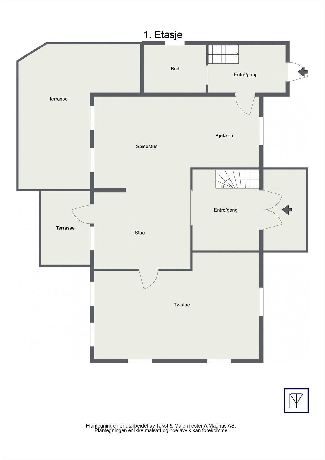 Plantegning 1. etasje. Galleribilde