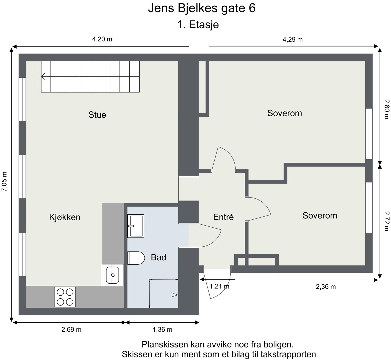 Planskisse 1.etasje. Galleribilde