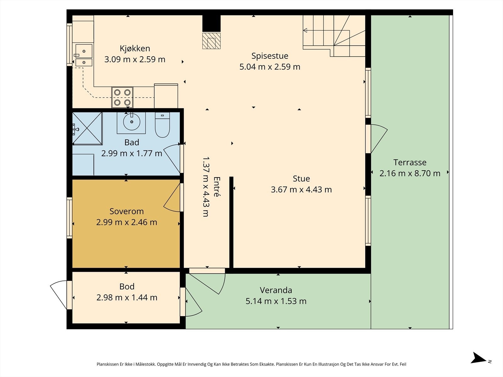 Plantegning 1.etasje Galleribilde