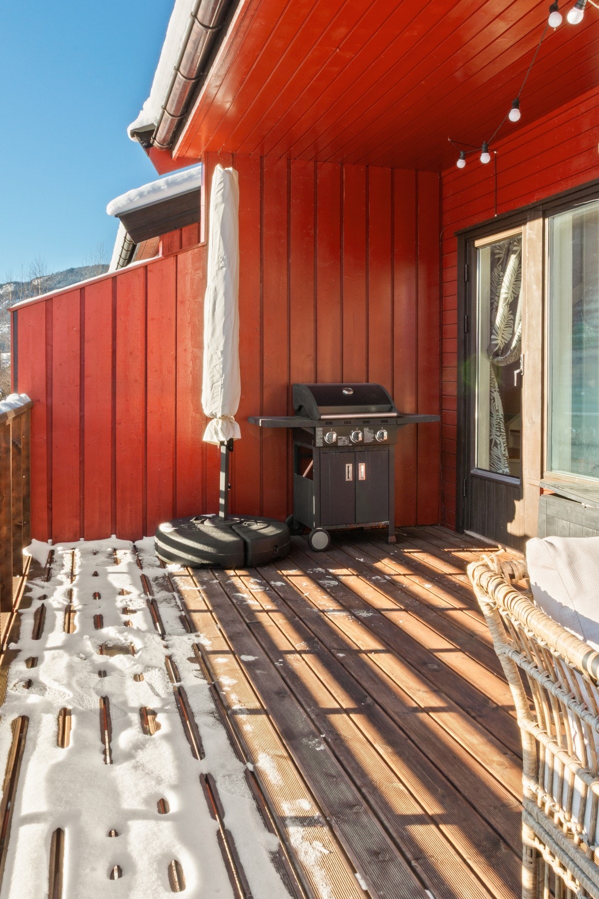 Balkongen er delvis overbygget. Galleribilde