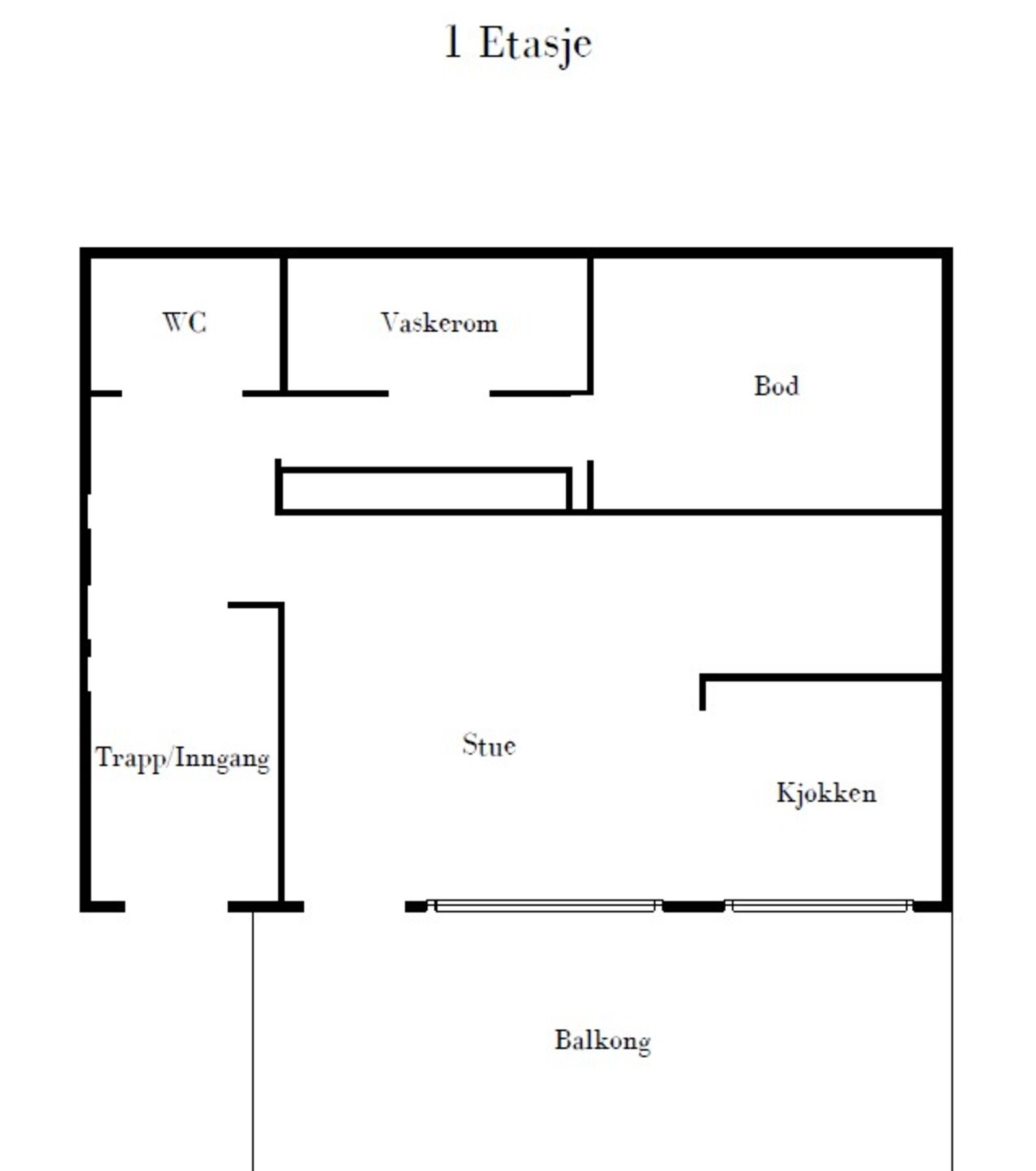 Plantegning av første etasje. Galleribilde
