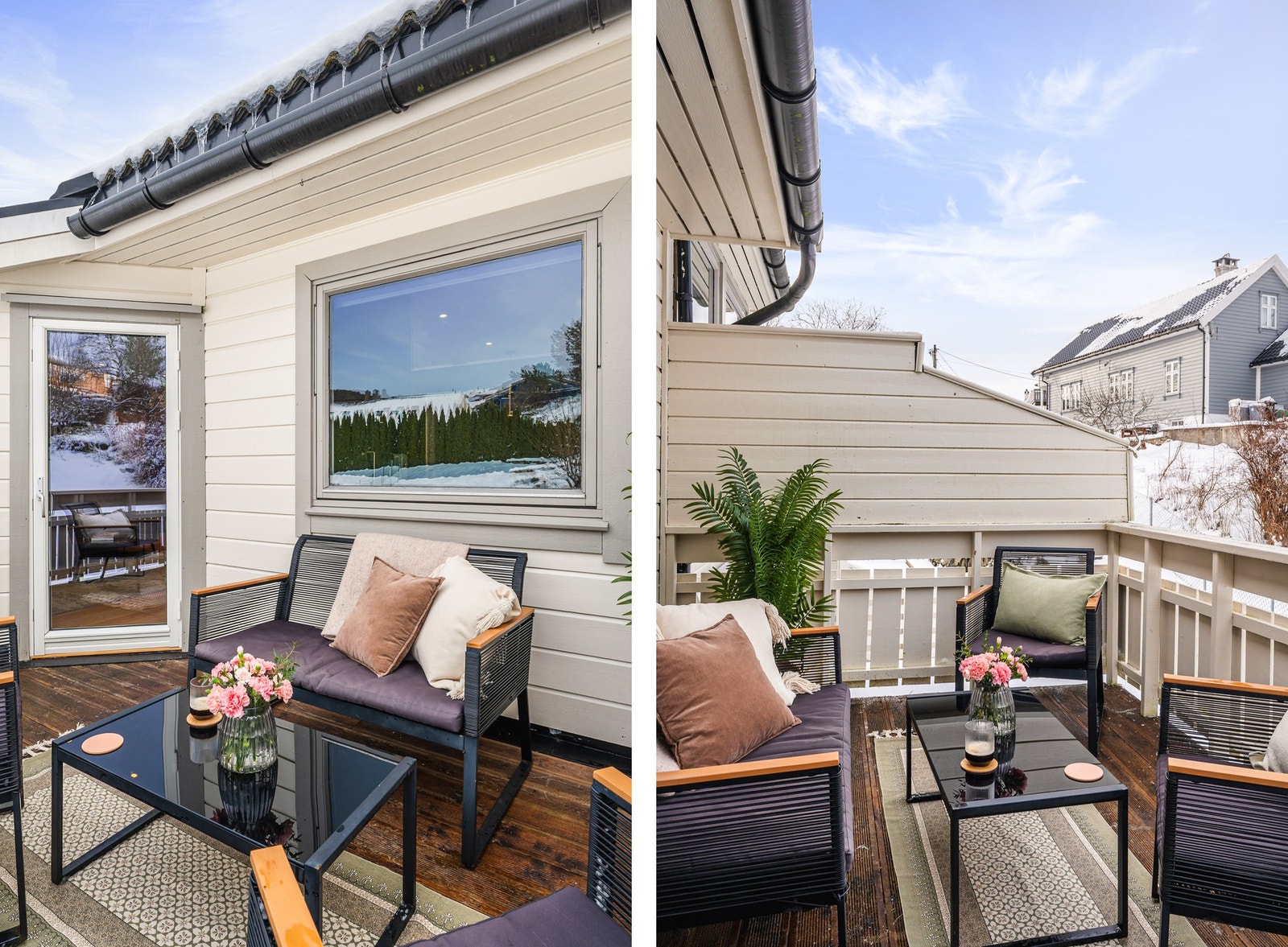 Fra stuen er det utgang til en flott balkong på 8 kvm. Galleribilde