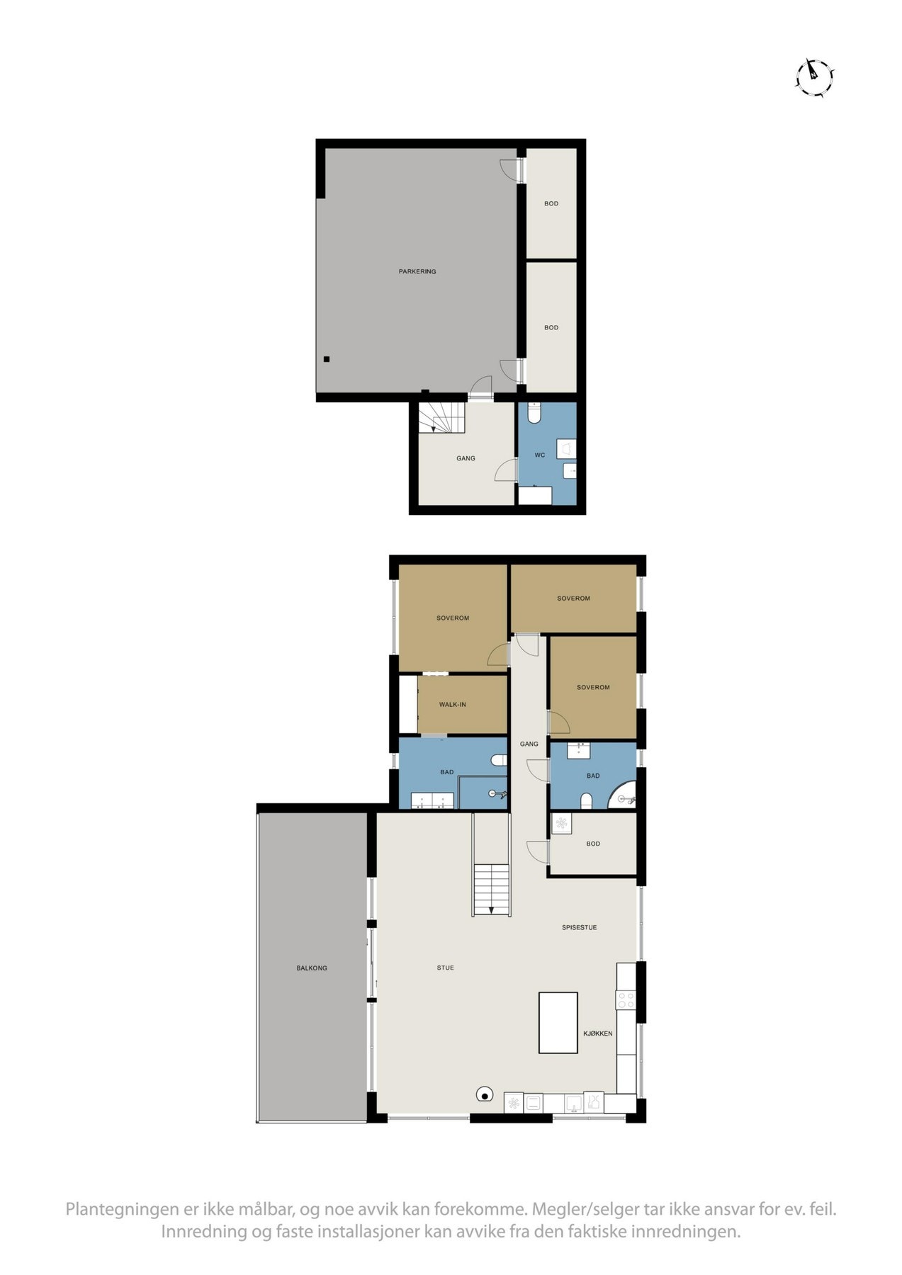 Plantegninger hoveddel Galleribilde