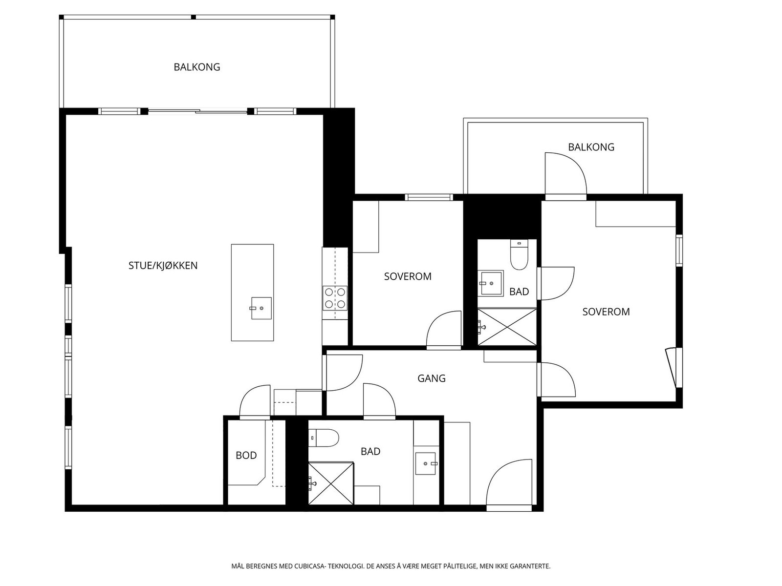 Plantegning større stue Galleribilde