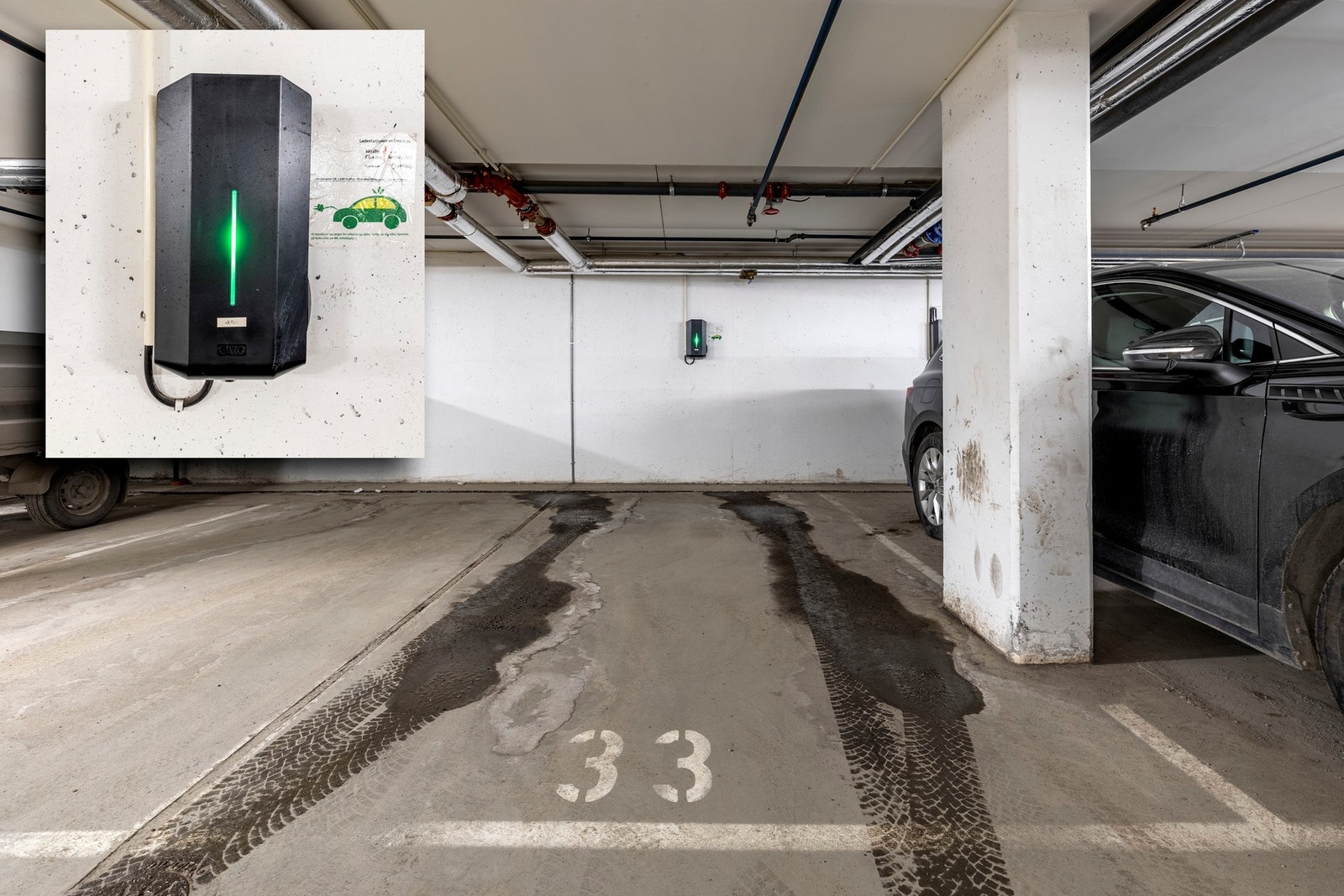 Det medfølger en parkeringsplass med elbillader i felles garasjeanlegg. Galleribilde