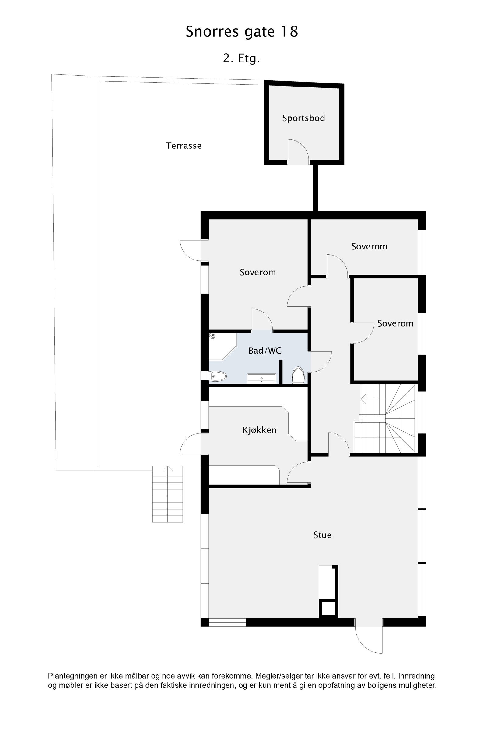 Plantegning 2. etasje Galleribilde