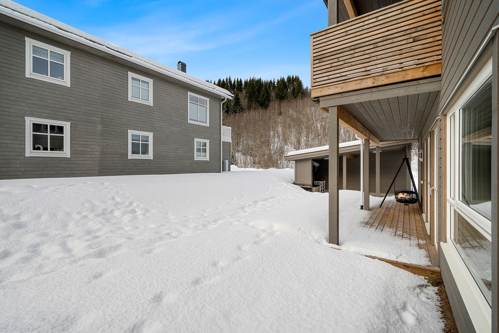 Terrassen har et areal på ca. 23 kvm. Galleribilde