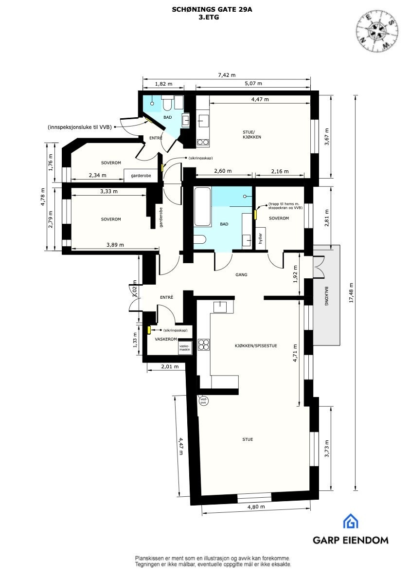 Plantegning Galleribilde