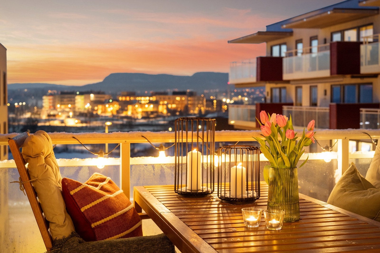 Utsikt fra balkongen Galleribilde