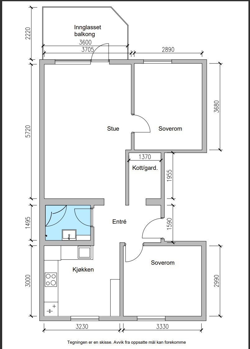 Ta en titt på plantegningen for oversikt over den gode planløsningen. Galleribilde
