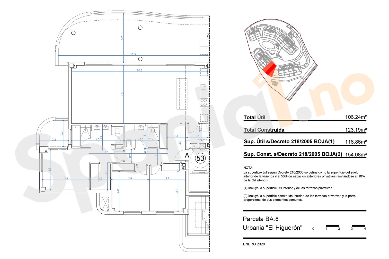 Plantegning av leiligheten Galleribilde
