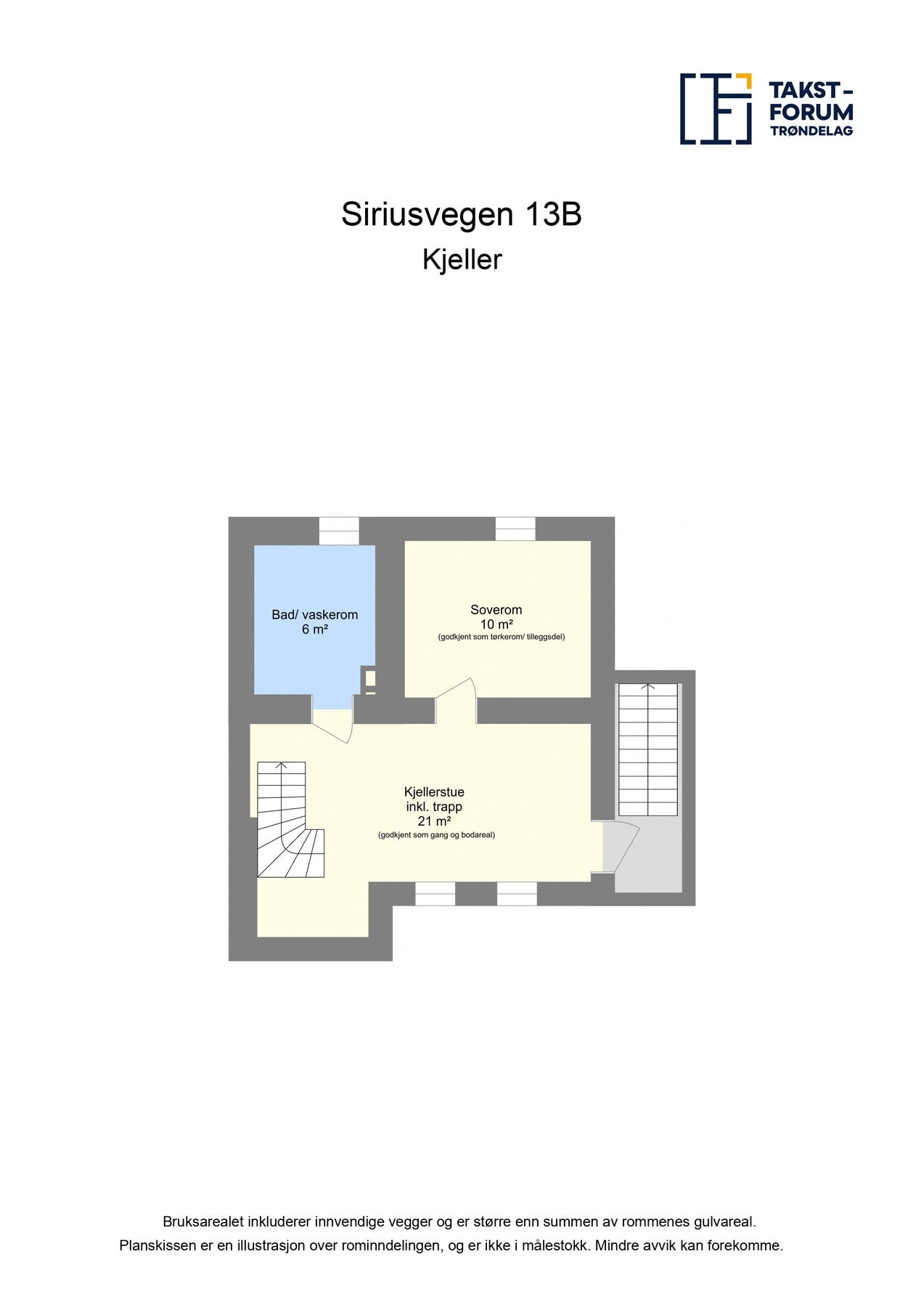 Planskisse kjeller. Galleribilde