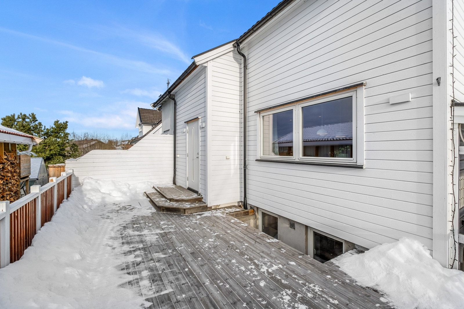 Her får man totalt 63 kvm med terrasseareal. Galleribilde