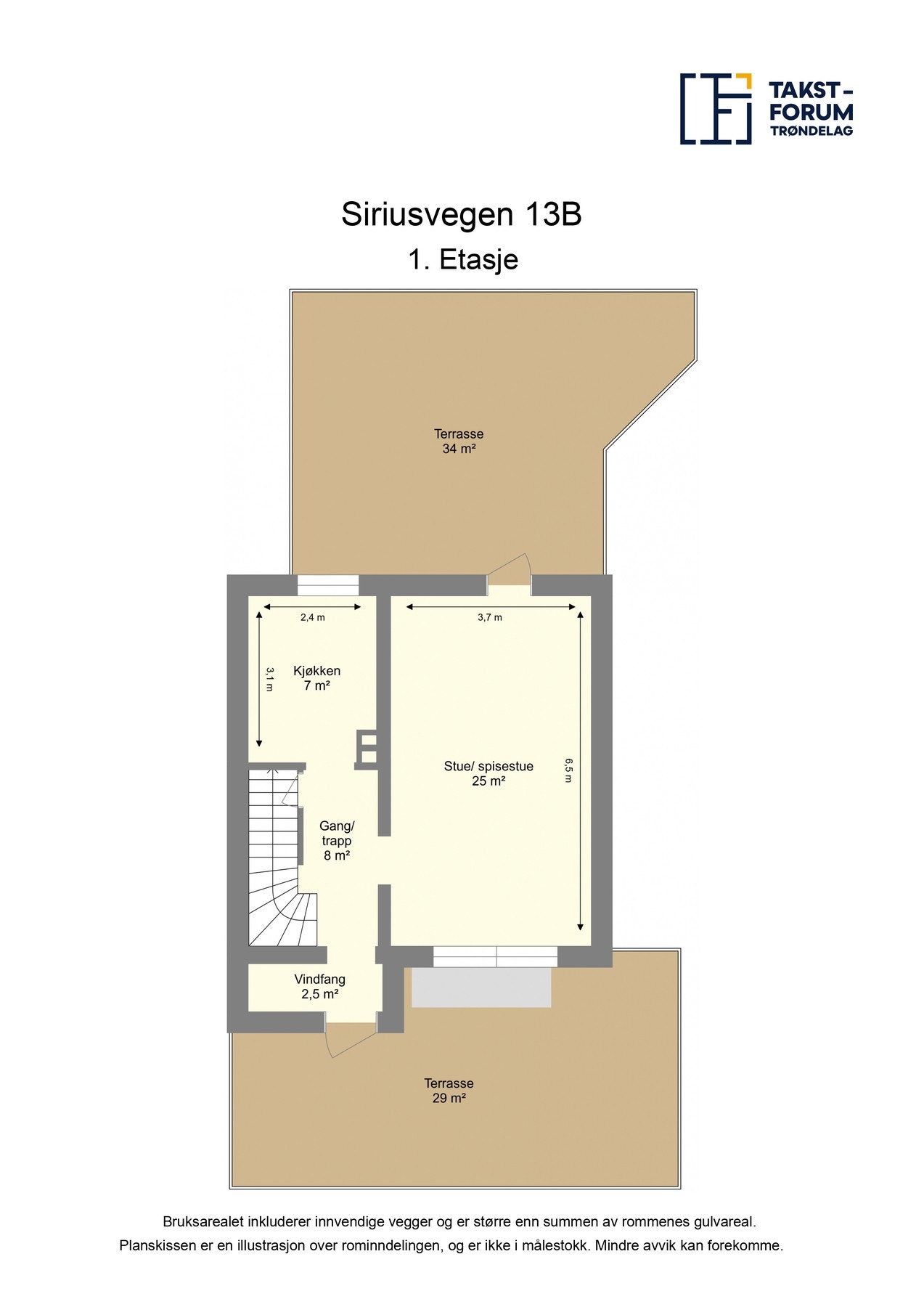 Planskisse 1. etasje. Galleribilde