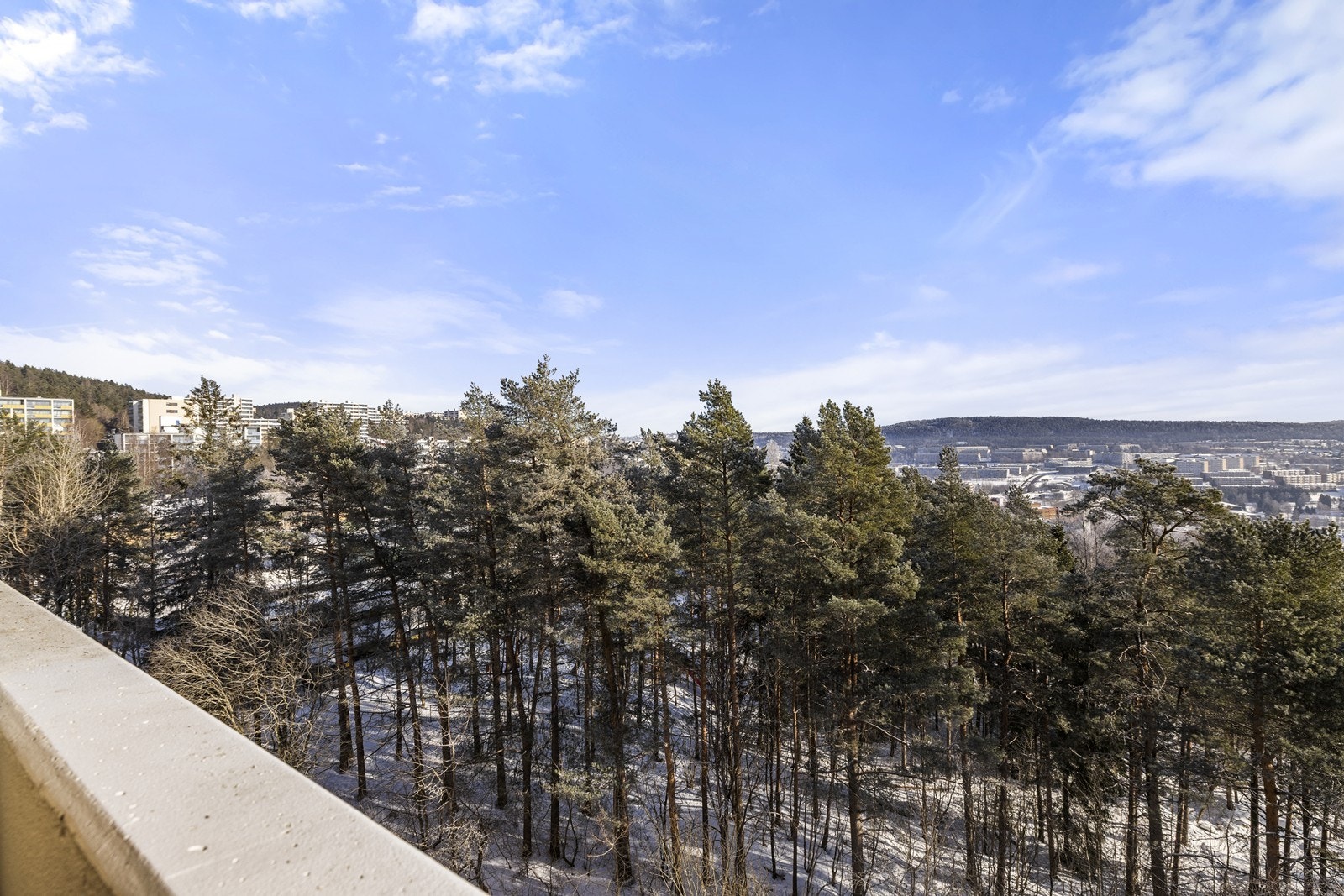 Området er preget av grønne omgivelser og skogsterreng. Galleribilde