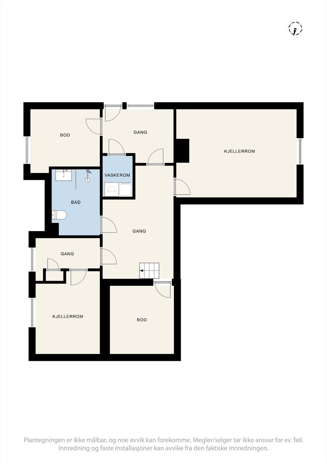 Plantegning kjeller Galleribilde