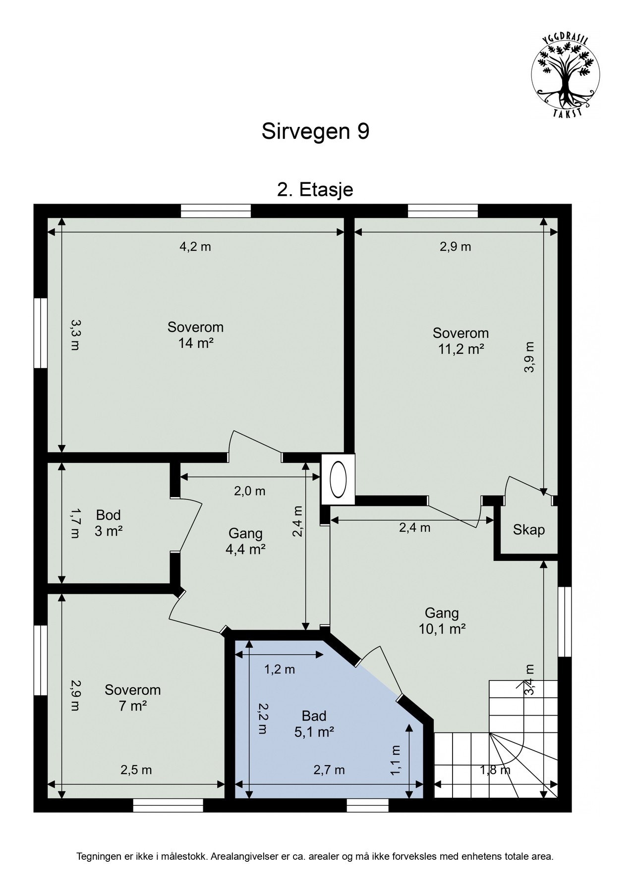 Plantegning 2. etasje. Galleribilde