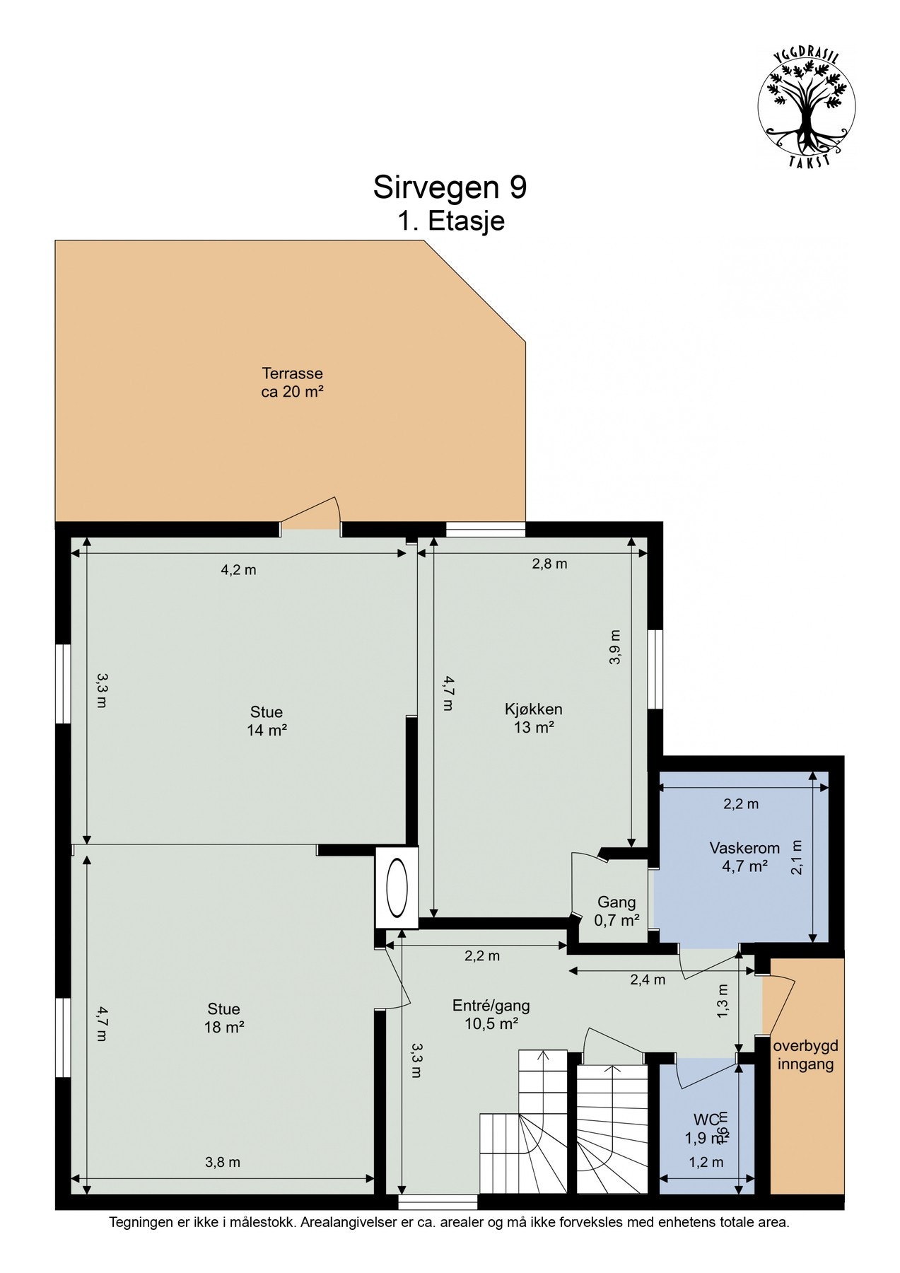 Plantegning 1. etasje. Galleribilde