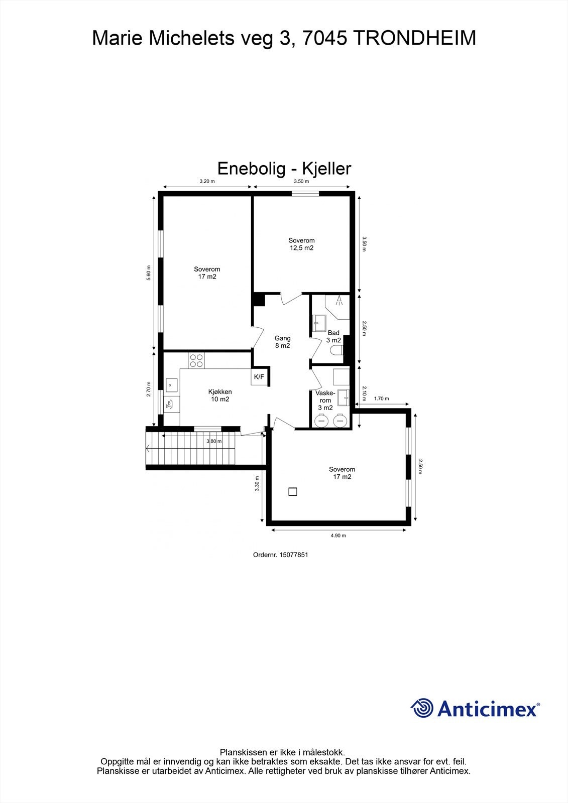 Planskisse kjeller. Galleribilde