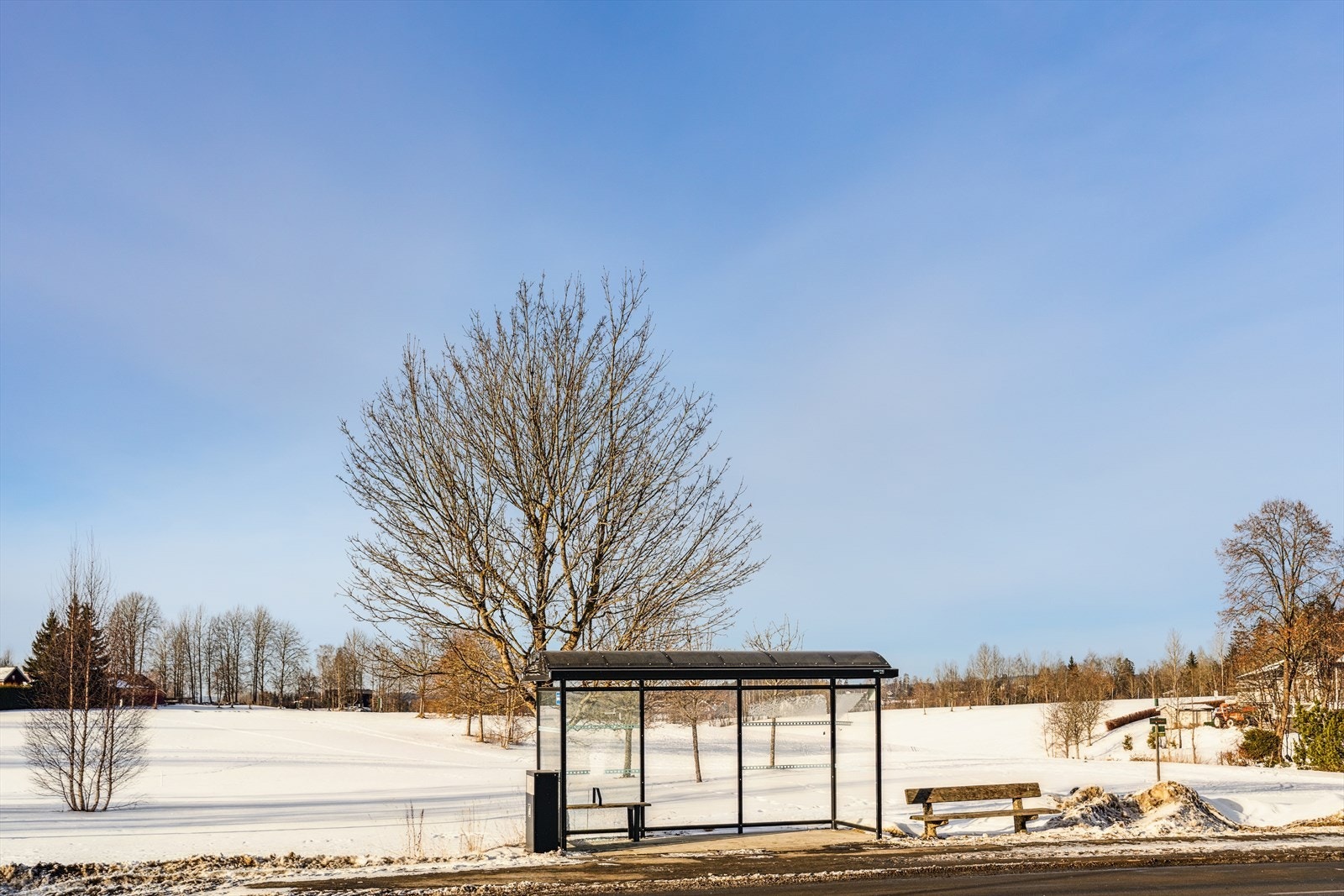 Det ligger en bussholdeplass like utenfor døren. Galleribilde