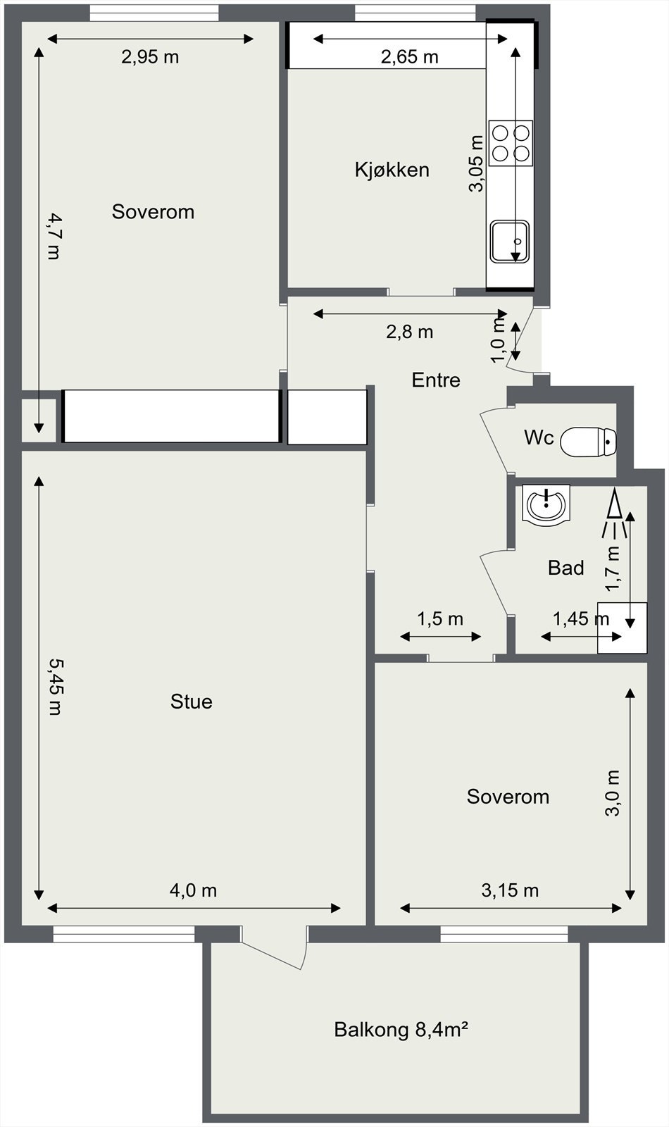 Plantegning 3. etasje. Galleribilde