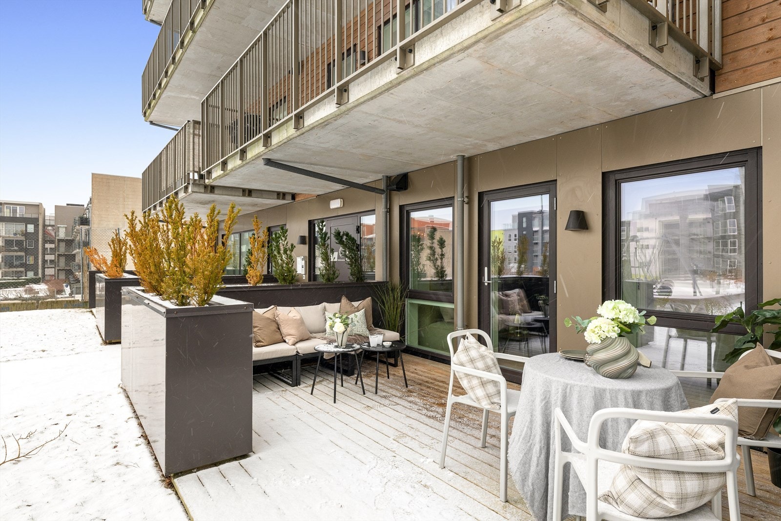 - Som beboer har du mulighet til å booke gjestehybel ved besøk, takterrasse eller fellesrom - Galleribilde