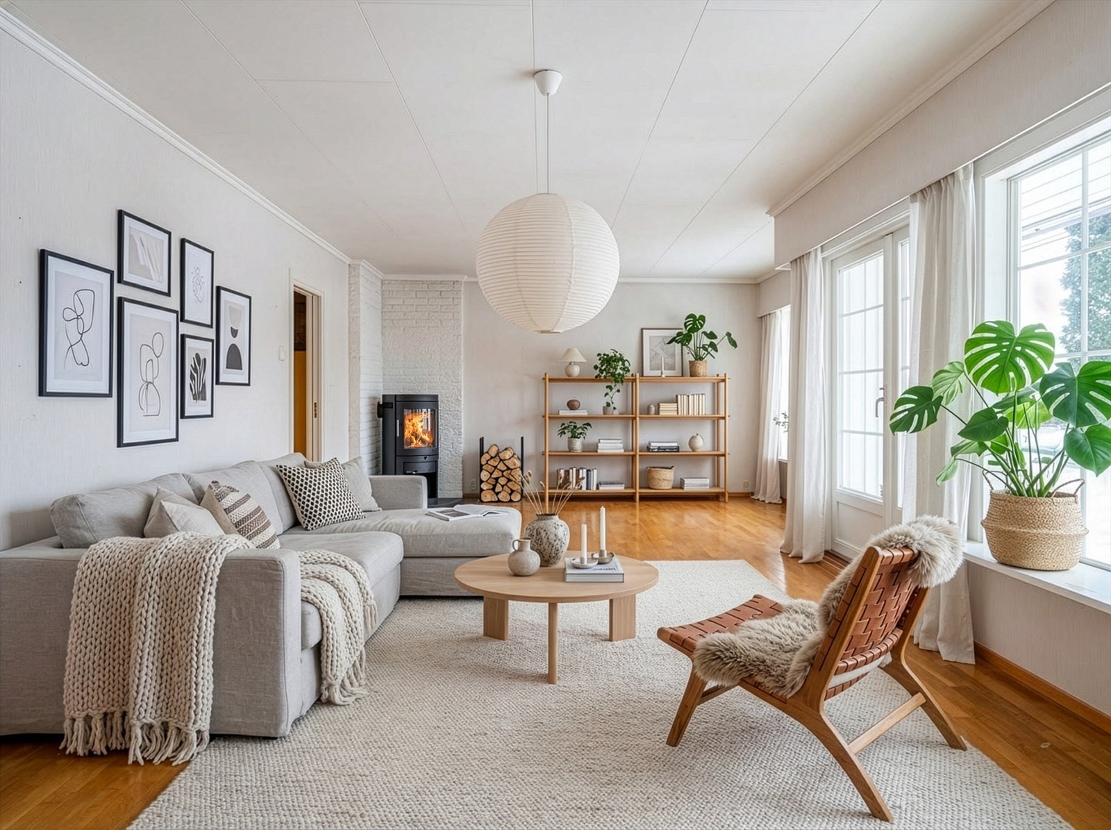 Stue (Digitalt stylet med møbler) Galleribilde