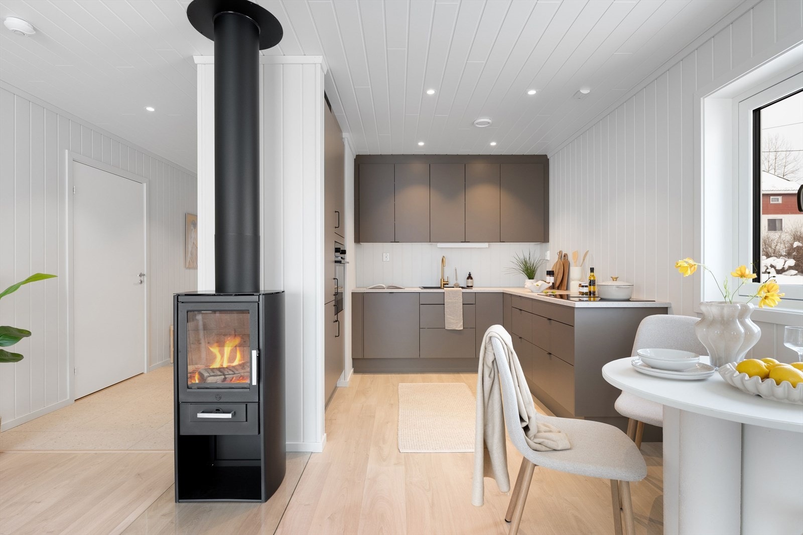 Peis som gir en lun og god atmosfære. Galleribilde