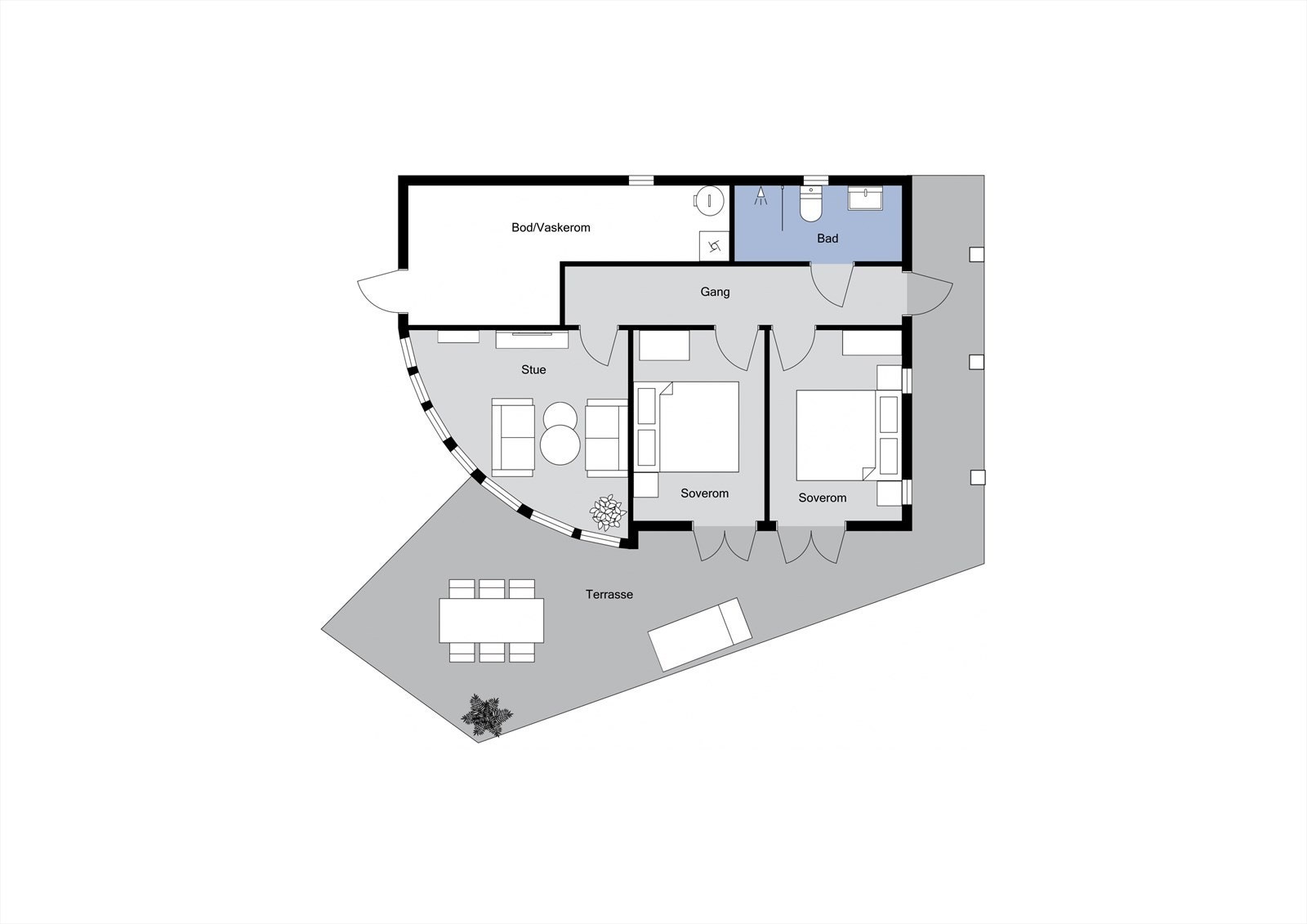 Plantegning gjestehytte/anneks Galleribilde