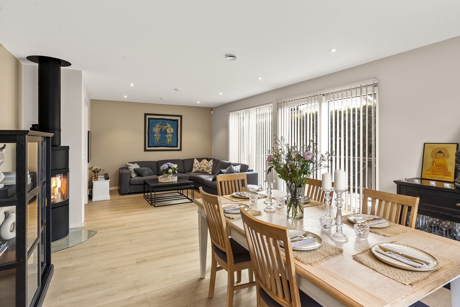 Oppvarming sikres også med en varmepumpe installert i 2024. Galleribilde