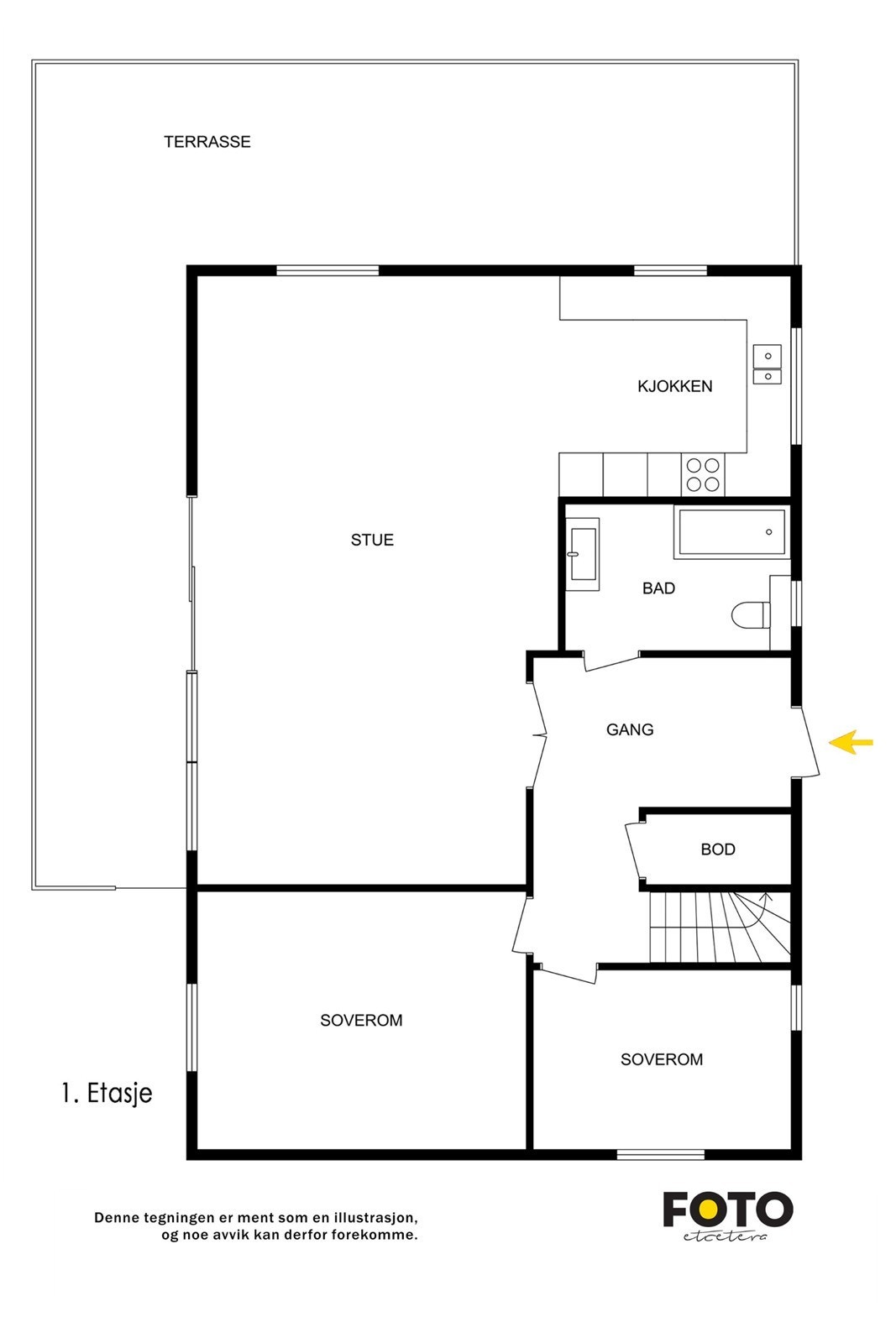 Veiledende plantegning - Ikke målbar Galleribilde