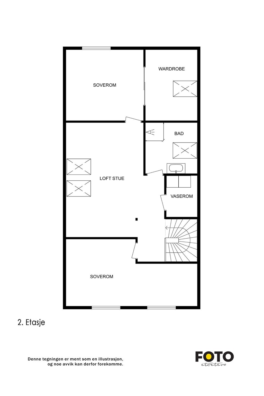 Veiledende plantegning - Ikke målbar Galleribilde