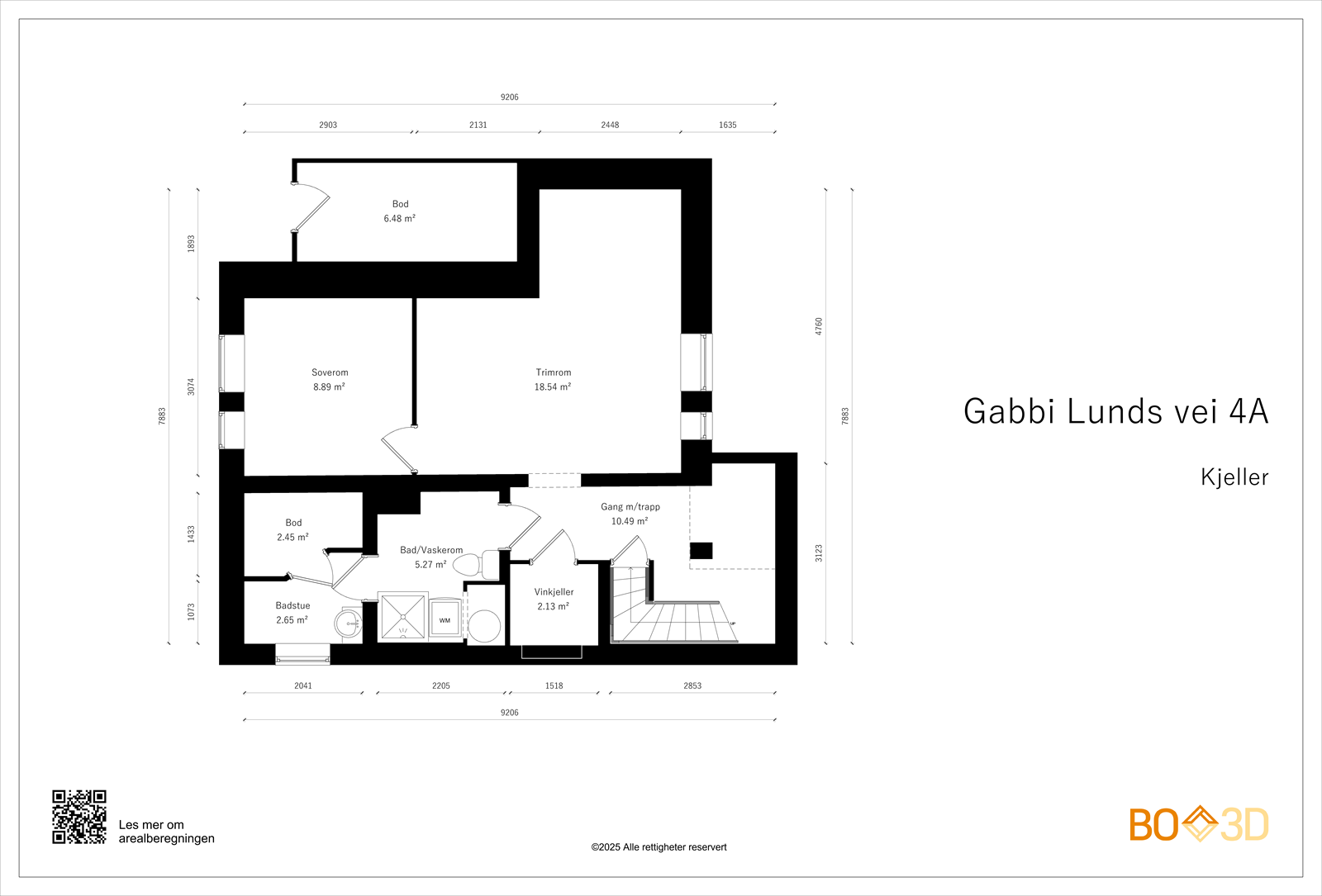 Enebolig - Plantegning - Kjeller Galleribilde